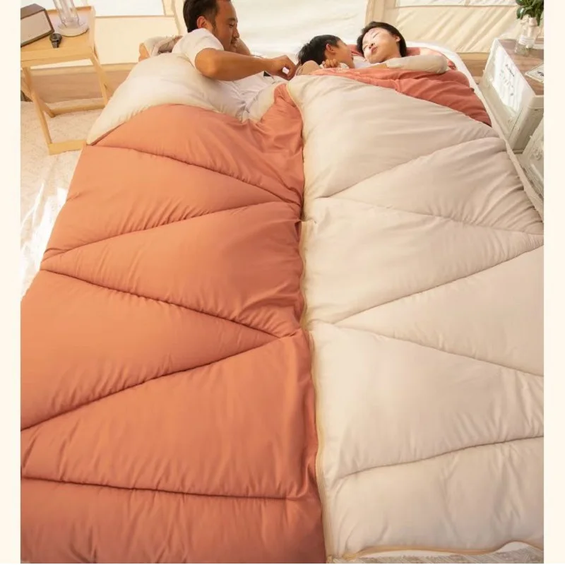 حقيبة نوم خفيفة الوزن 4 فصول للتخييم والمشي لمسافات طويلة وحقيبة الظهر بتصميم مغلف دافئ ومعدات سفر خارجية محمولة مدمجة #1