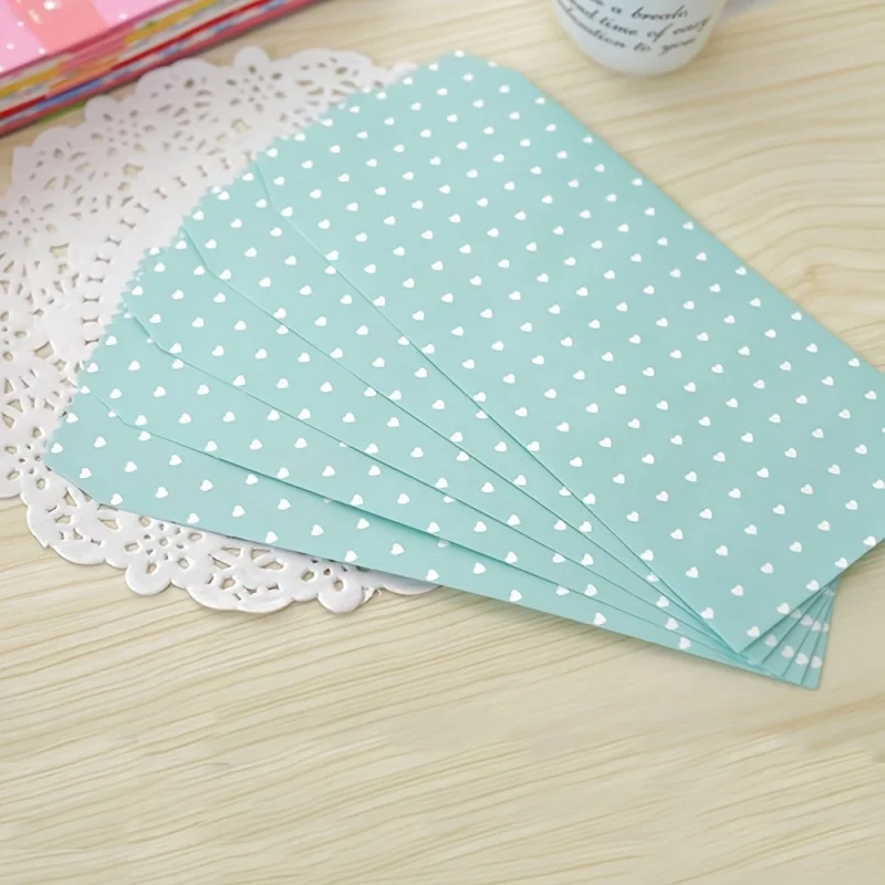 25 pcs (random) Colorful Envelopes for Invitations, Gift Cards, Postcards - Self-Sealing, Multi-Color with Dots and Stripes
