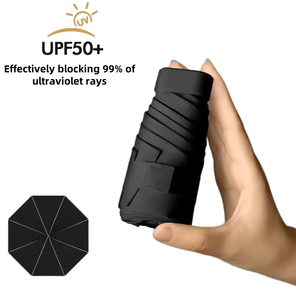 Mini Sun Umbrella Small Pocket Rain Folding Umbrella Ultra-Light UV Protection Umbrella Pocket Parasol Sun Or Rain Ultralight