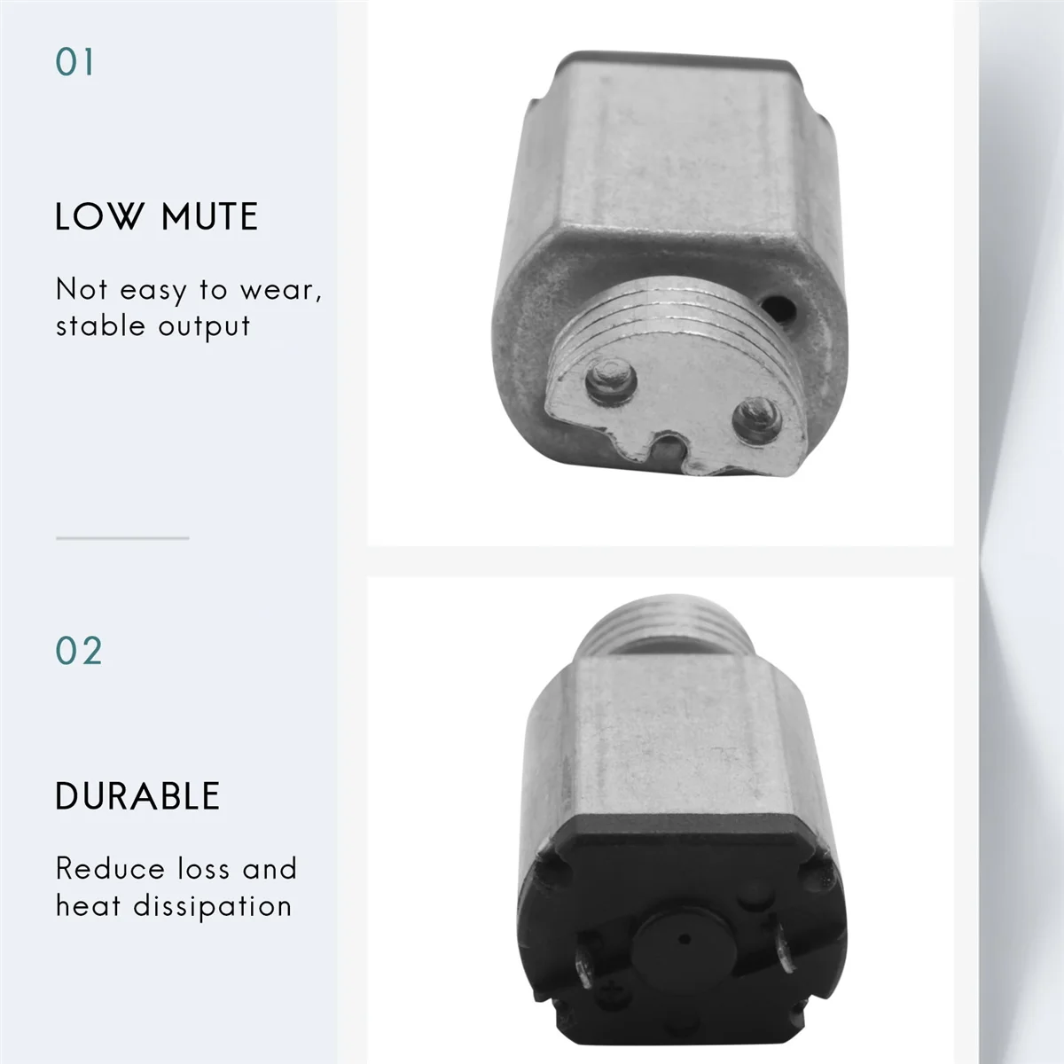 DC1.5V-9V 0.08A 3200RPM سرعة الإخراج محرك اهتزاز صغير، 18x15x12mm فضي