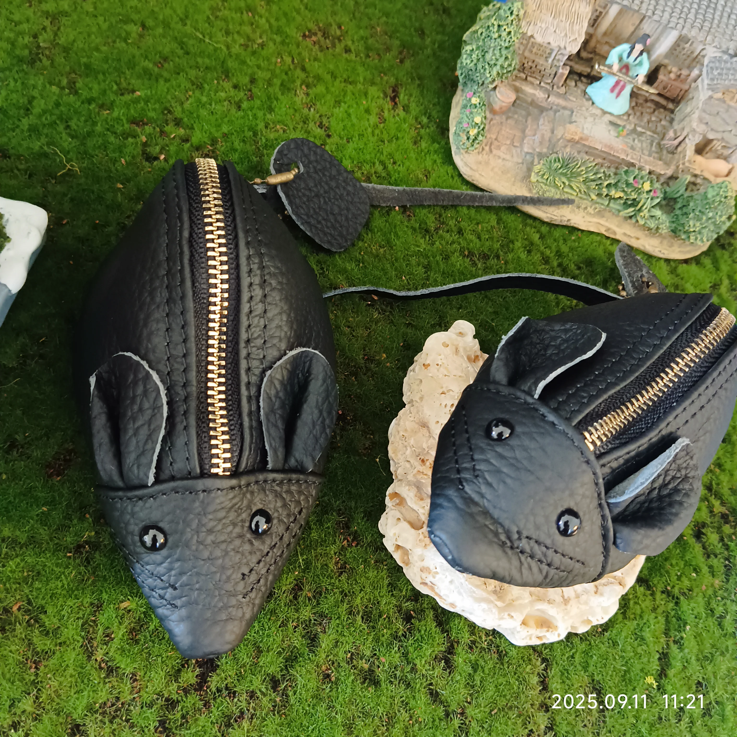 女性のための素敵な動物デザインの口紅バッグ,財布,キーケース,財布,フルグレイン,鮮やかな革