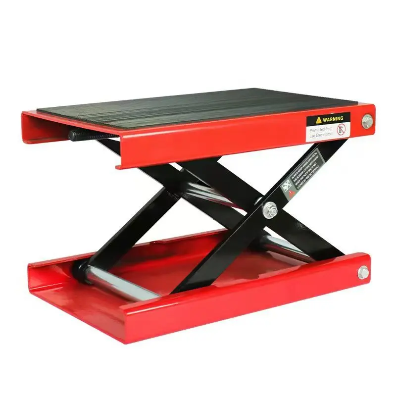 Motorcycle Lift Platform Repair Stand 36x23cm Deck Height 8cm to 34cm 11kg Portable Jack for Scooter Garage Workshop Maintenance