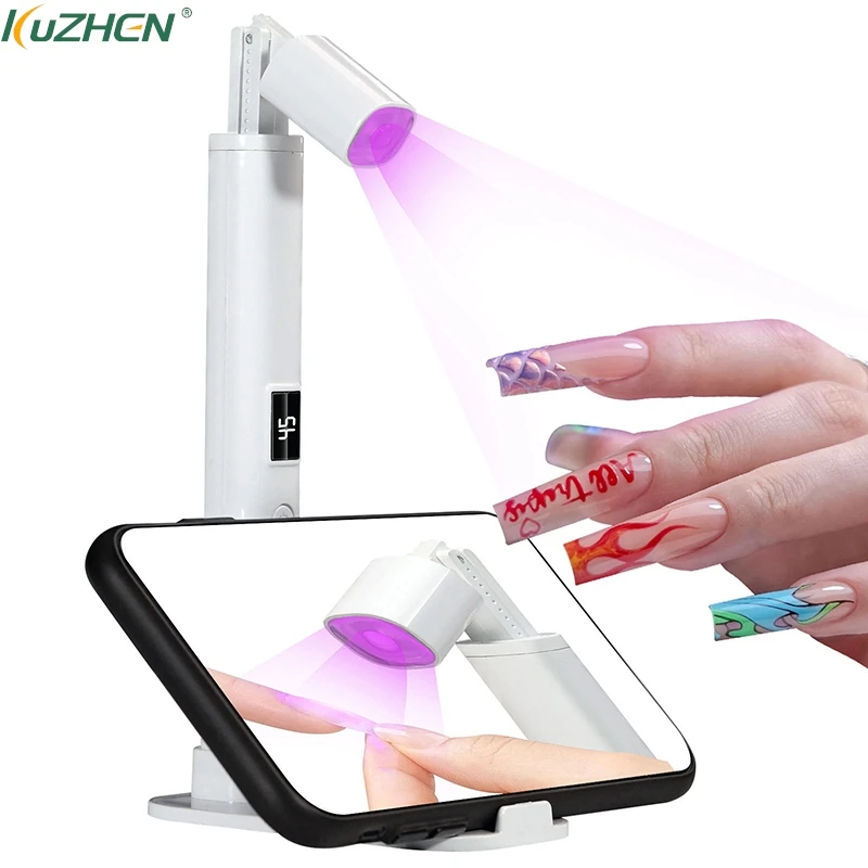 Lámpara secadora de uñas portátil, luz LED UV para curar todos los esmaltes de Gel, recargable por USB, máquina de manicura de secado rápido, herramientas de arte de uñas