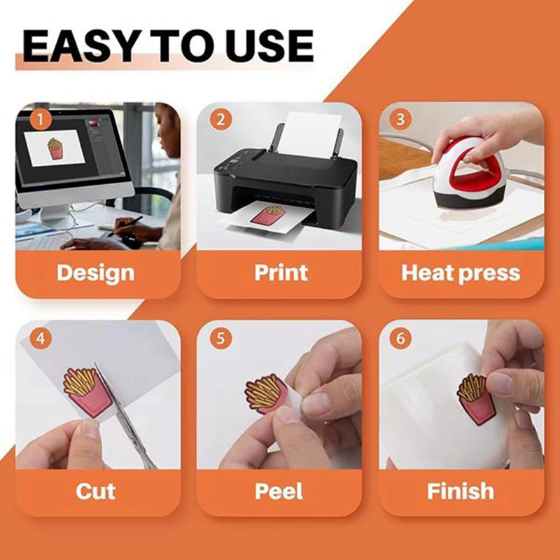 Sublimation Vinyl Sublimation Sticker Vinyl Sticker Paper A4 White 8.27 X 11.69 Inch Sticker Paper For Inkjet Printer 200 Sheets