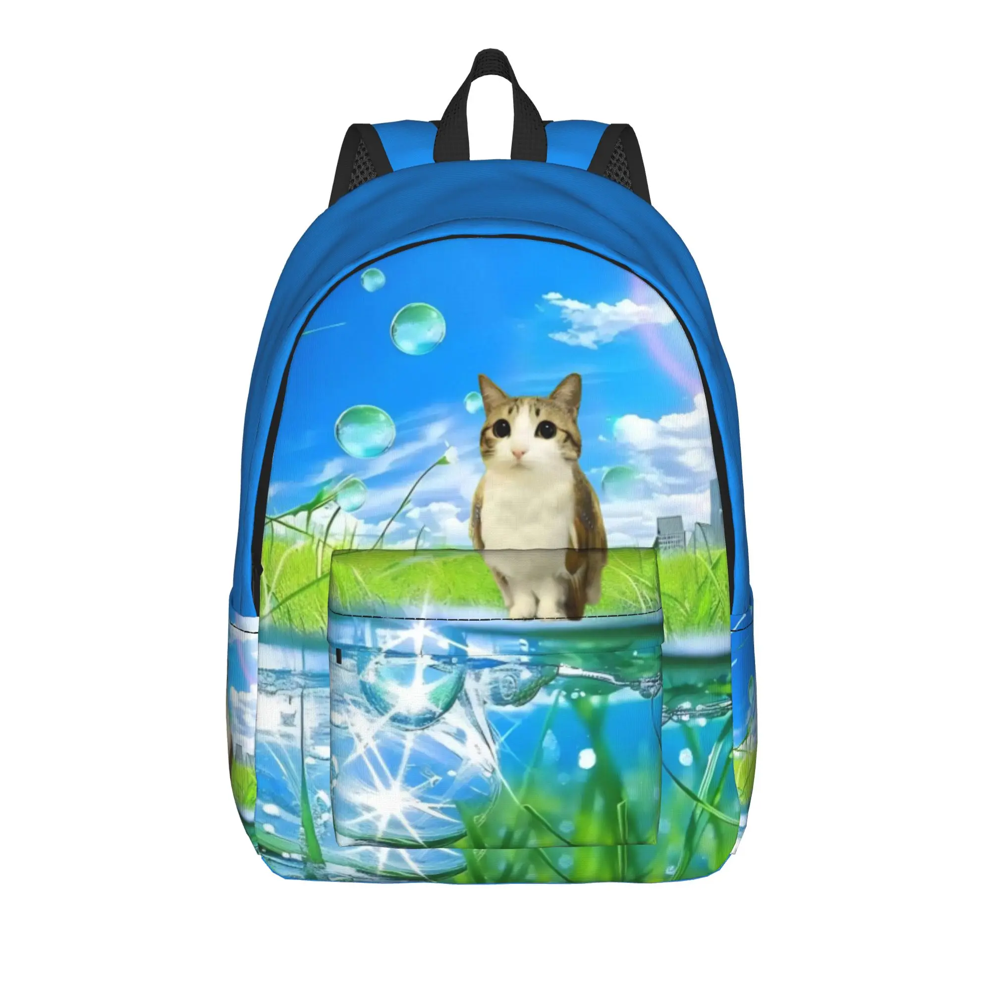 Meowl Cat Owl Meme Backpack for Men Women Teenage Student Business Daypack  College Canvas Bags Gift