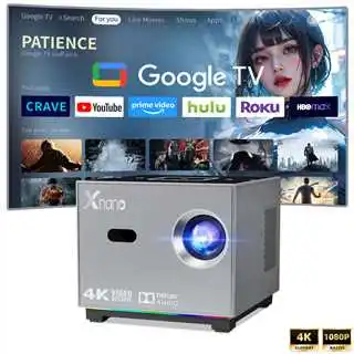 Xnano X3 Smart Projector 720P Native 4K Decode Android 11 Electric Focus 190ANSI Dual WiFi BT5.0 RGB Light Sync Home Theater Beamer