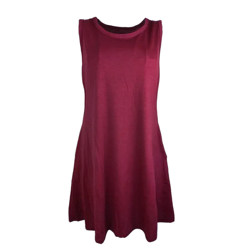 Sleeveless Pocket Tank Dress 2025 Women's Dress