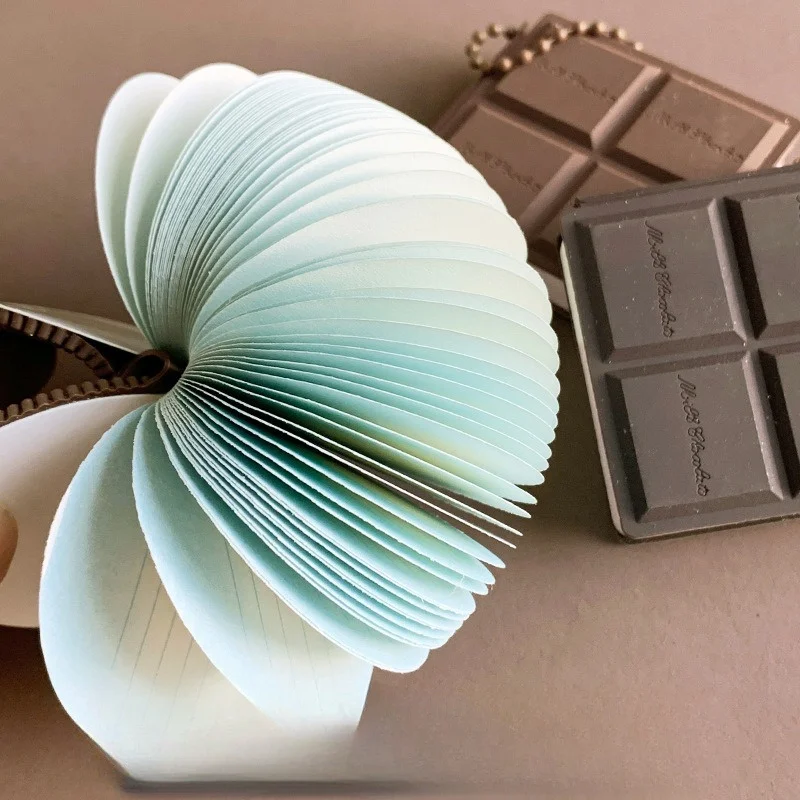 2PCS Creative Silky Chocolate Notebook Self-scented Bean Book Mini Notebooks Student Memo Pads Home Fridge Sticker