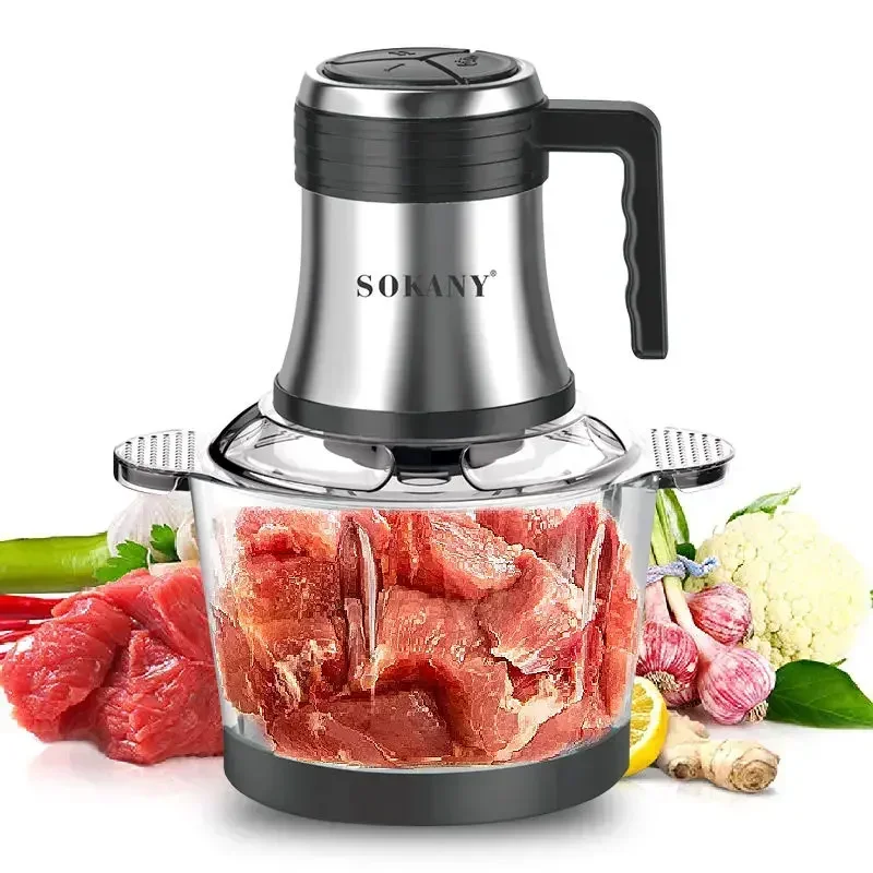 3L Electric Meat Grinder 800W Powerful Multifunctional Home Appliance Food Processor Meat Vegetables Blender Grinder