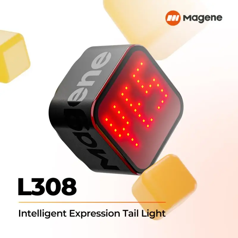 AliExpress Magene L308 Intelligent Tail Light IPX6 Smart Braking  Customizable Expression Light 96 COB LED Lights Auto-Sleep/Wake Light