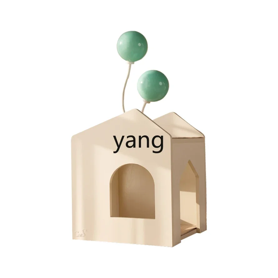 LH integrated cat scratching column cat house does not occupy a double-layer solid wood sisal cat rack
