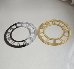 Set of 2 Mirror Acrylic Clock Face,Clock Face Gold Silver for Resin, Crafts, DIY, Round Mirror Clock