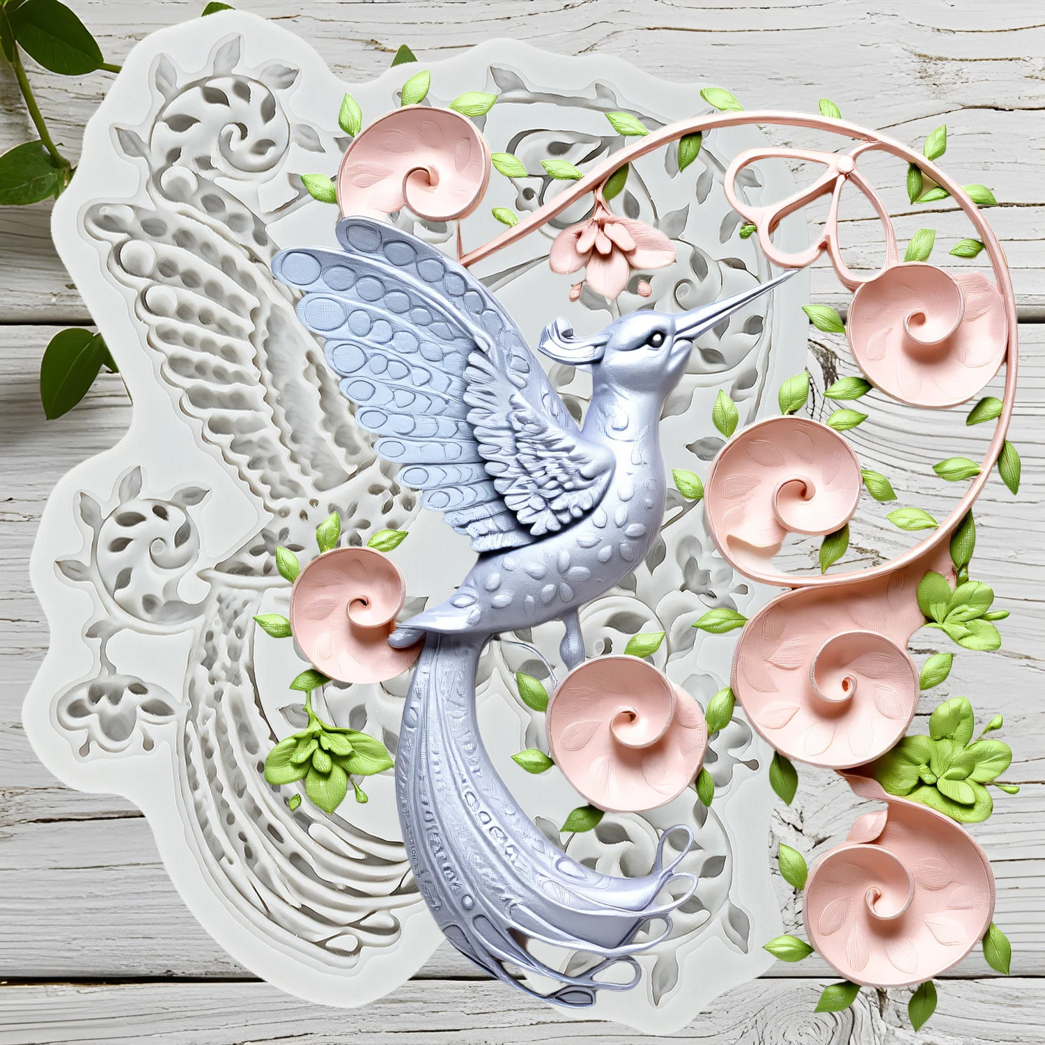 

Силиконовые формы для колибри, цветочная помадка, инструменты для украшения торта, топпер для кексов, форма для шоколадных конфет, смола