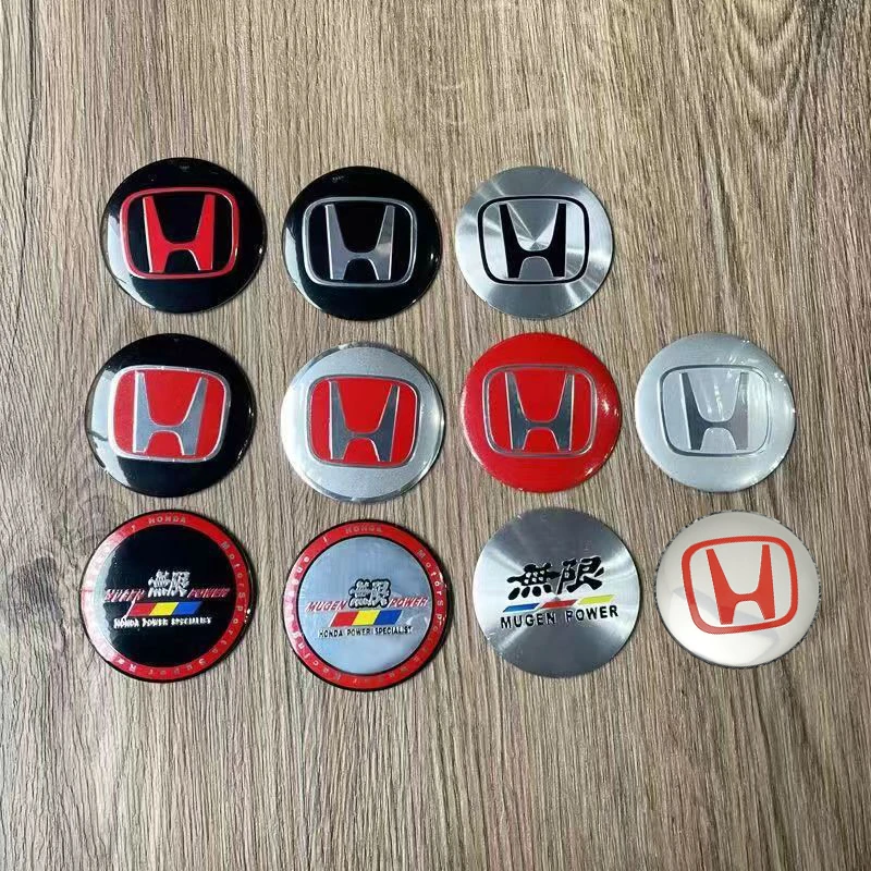 Emblema Adesivo para Centro de Roda de Carro 45-65mm, Acessórios para Honda Civic FIT Accord Prelude CRV 5ª Geração City XRV CRV HRV Odyssey