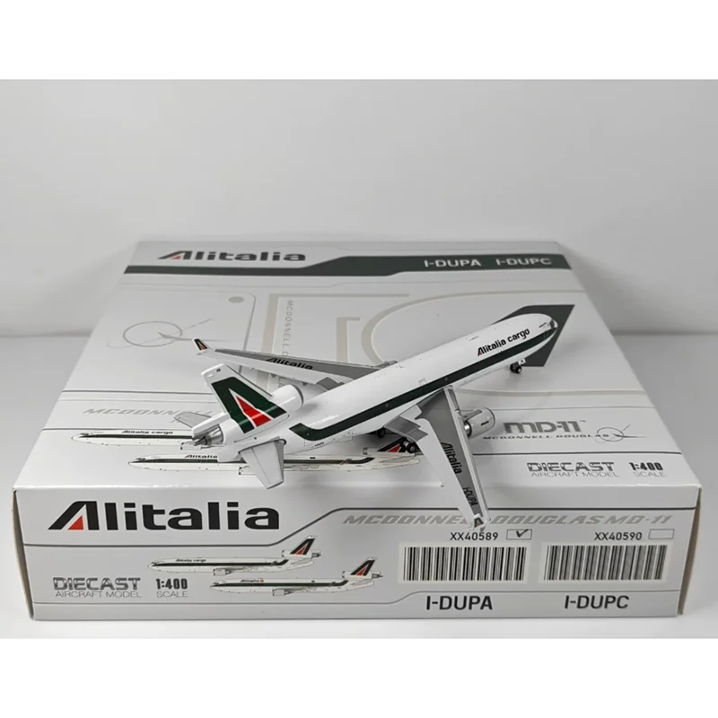JC wings 1/400 Scale Italian Airlines MD-11F I-DUPA Die-cast Alloy Aircraft Model Collectible Decorative Ornament
