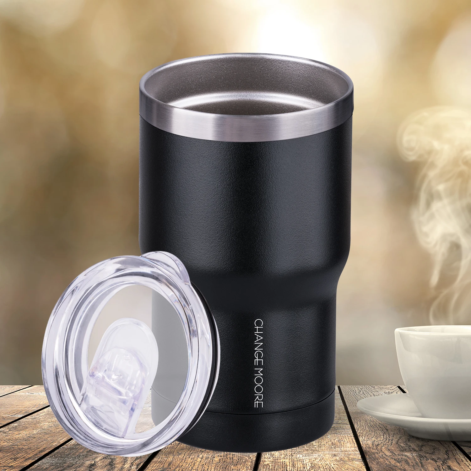 

CHANGE MOORE 413ml Beverage Cup Portable Stainless Steel Vacuum Leak Proof Coffee Thermos Car Thermos Mug for Office Travel