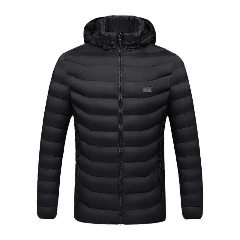 11 منطقة سترة ساخنة للجنسين الكهربائية USB التدفئة الملابس القطنية الشتاء التزلج في الهواء الطلق الملابس الحرارية دراجة نارية سترة #4