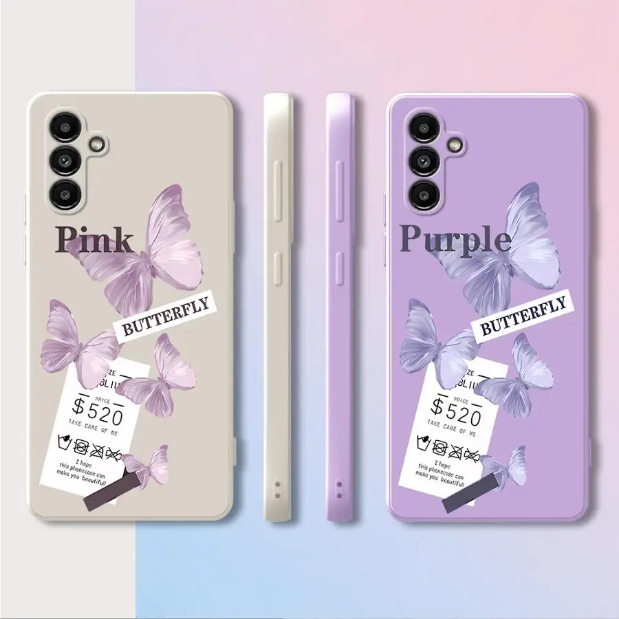 Phone Cover Case for Samsung Galaxy A15 A51 A36 A26 A34 A11 A12 A16 A22 A52 A13 A14 A35 A24 Butterfly Pattern