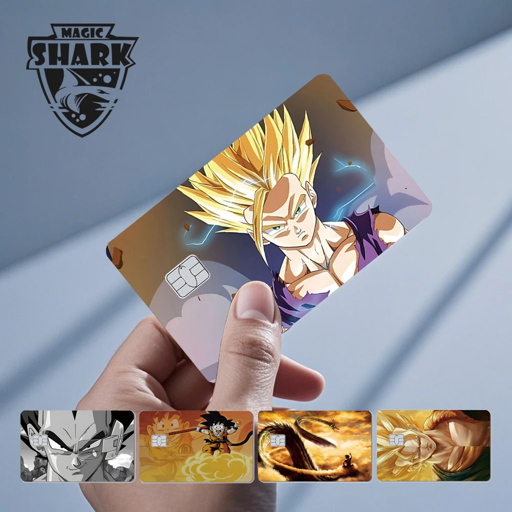 100% New Goku Frieza Gohan Anime Waterproof Skin Cover Skin Sticker for Credit Bank Debit Card No Fade
