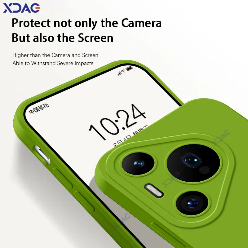 Luxury Angel Eyes Square Liquid Silicone Case Cover for Huawei Pura 70 Pro Plus Ultra 5G 360 Soft Mobile Phone Bags Pura70 70Pro - Image 3