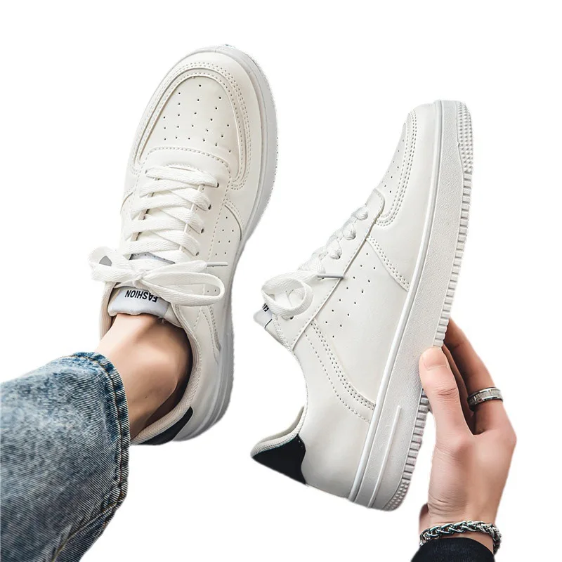 Sapatos Little White Breathable para adolescentes, tênis branco puro masculino, estudantes casuais, novo, verão, 2021