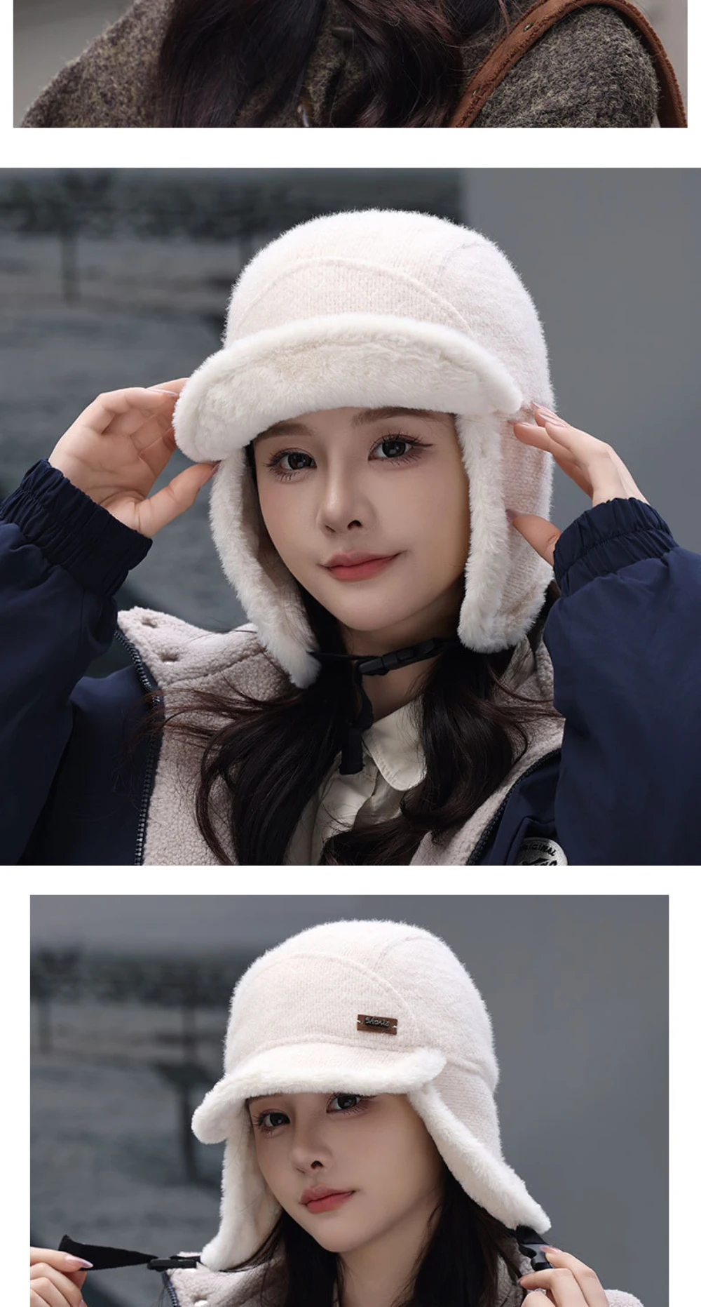 HT5022 Russische Hut Neue Dicke Warme Winter Htas für Männer Frauen Fleece Gefüttert Reit Hut Männlich Weiblich Schnee Ski Earflap Cap Bomber Hut – Detail 4
