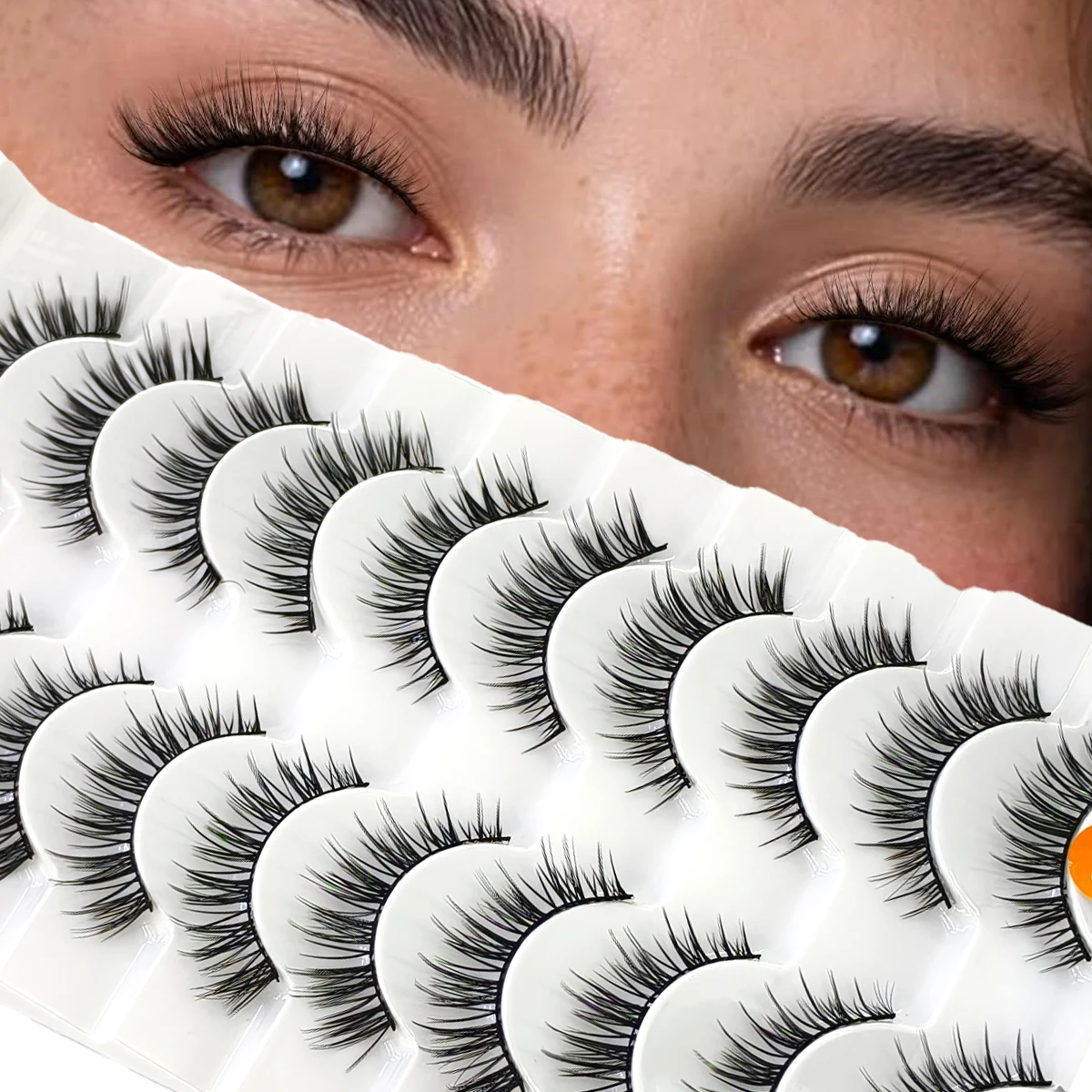 10 Pairs Manga False Eye Lashes 3D Mink Eyelashes Natural  Soft Invisible Eyelash Wispy Makeup Faux Cils Make Up Beauty Tools