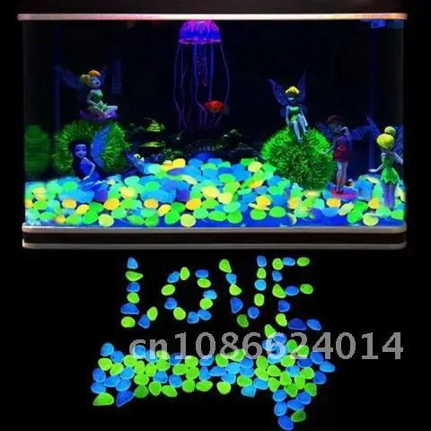 Dark Glow Garden Vase Stones Path Lawn Pebbles Outdoor Fish Tank Decoration Pebble Rocks Aquarium 20/40pcs Glow Pebbles