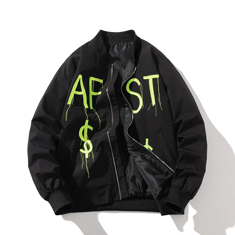 

Утепленная хлопковая куртка для мужчин: модная демисезонная куртка-бомбер с бейсбольной строчкой, свободный крой, удлиненная модель для пар