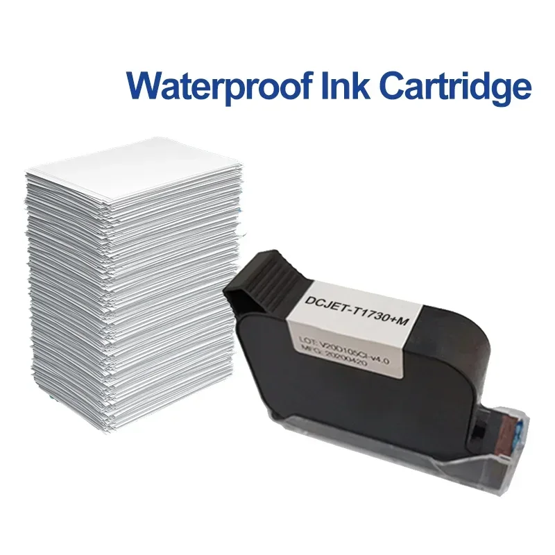Dcode 1730m 12.7mm cartuchos de tinta originais de alta qualidade cartucho de tinta tij à prova de água solvente tintas pretas