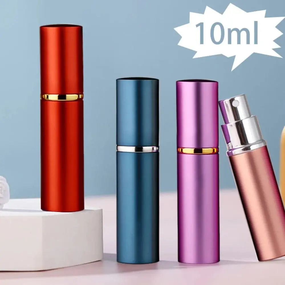 

10ml Perfume Glass Bottle Refillable Perfume Bottling Atomizer Travel Aluminum Spray Atomizer Portable Mini Liquid Container