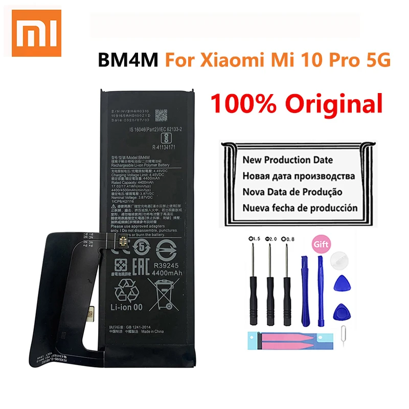 100% Оригинальный аккумулятор BM4M BM4N для Xiaomi Mi 10 Pro 5G Xiaomi 10Pro Mi10