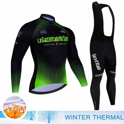 New Tour De Giro D'ITALIA Winter Warm Fleece Jersey Set Mountian Racing Cycling Jersey Mountian Cycling Jersey Mtb Ropa Ciclismo