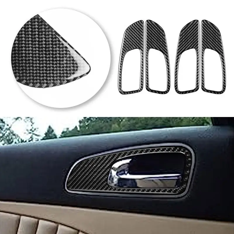 Car Accessories Interior Door Panel Handle Pull Cover Frame Soft Carbon Fiber Sticker Trim For Alfa Romeo 159 2005 - 2022 2023