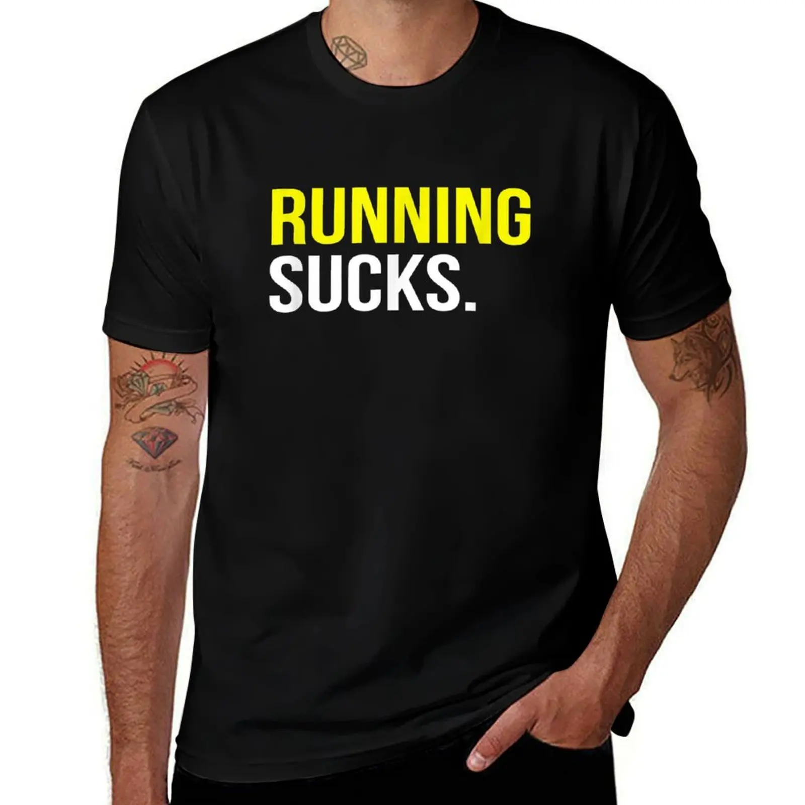 

Funny Running Sucks Gift T-Shirt Personalized t-shirt Short sleeve tee heavyweights shirts men
