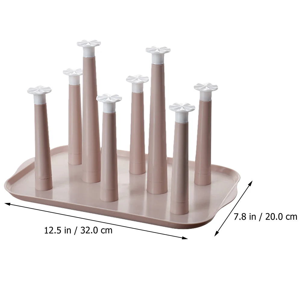 

Household Square Cup Draining Rack Plastic Kitchen Cup Storage Drying Organizer Display Shelf Cups Organizer Bottle Drying Rack