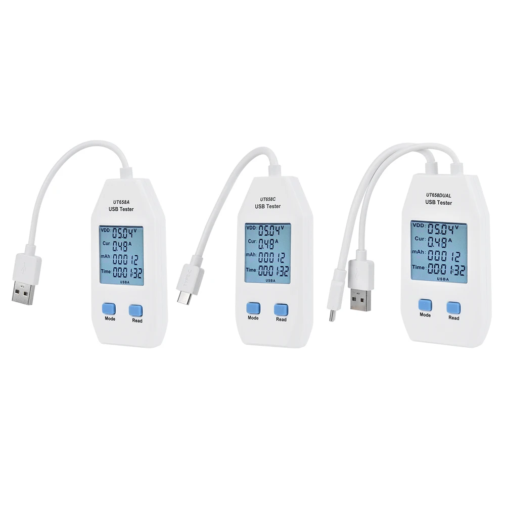 디지털 전력 용량 테스터 LCD USB 테스터 감지기 전압계 전류계 디지털 전력 용량 테스터 미터 USB 감지기