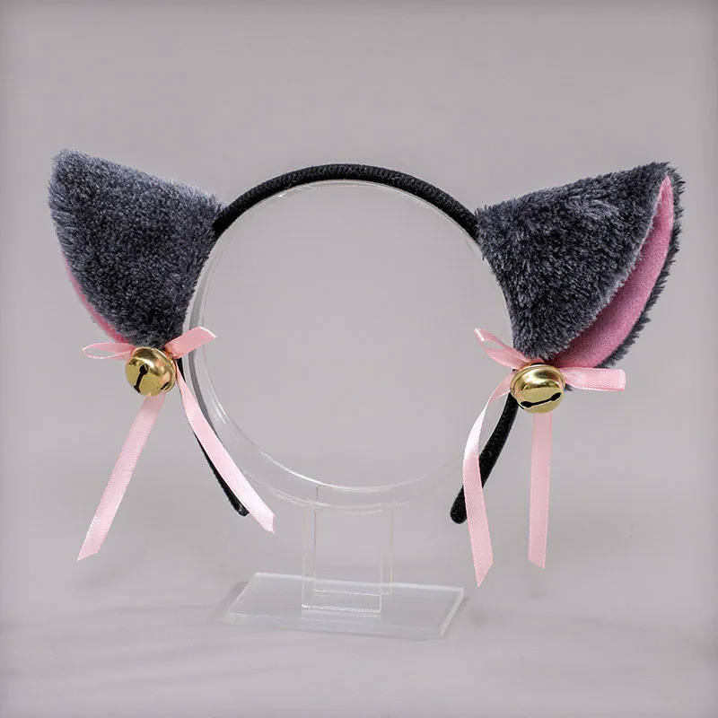 Diadema Sexy con orejas de gato para mujer y niña, diadema de campana de felpa, disfraz de fiesta de disfraces, accesorios para el cabello, 7 colores