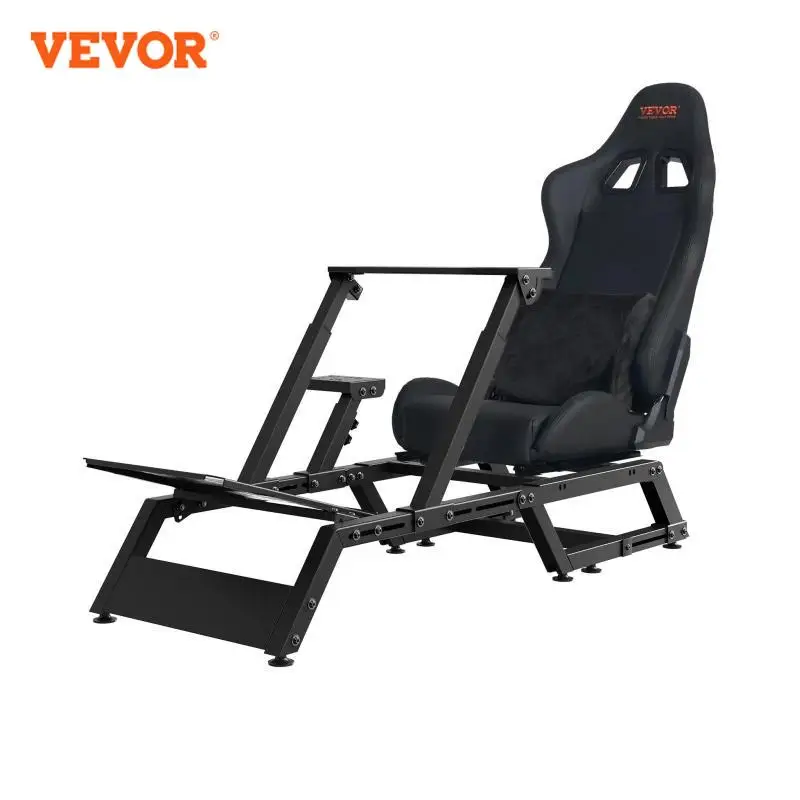 VEVOR Pre-installed Steering Racing Wheel Stand Universal Base Fit for Logitech/Thrustmaster/Fanatec Multi-Position Adjustable