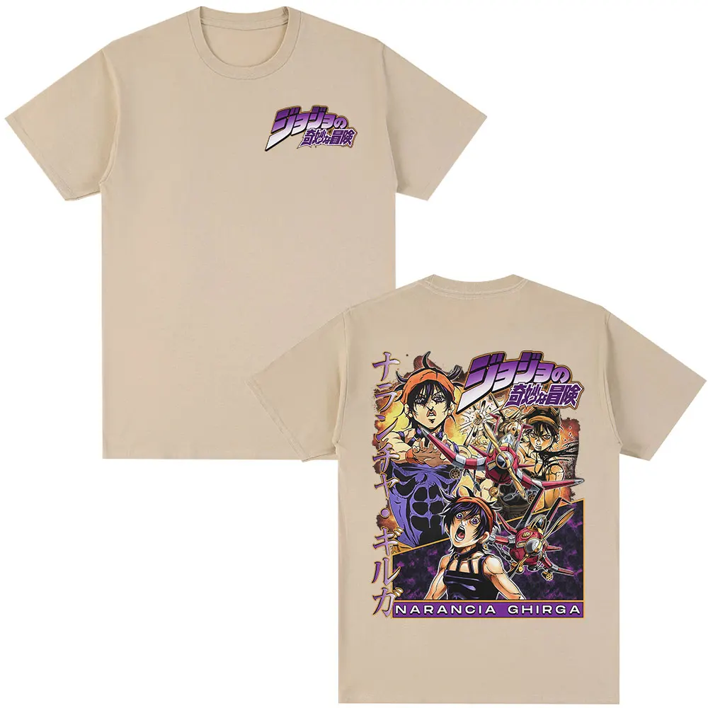2026 New Hot Summer Anime JoJo Bizarre Adventure T-shirt Narancia Ghirga Manga Graphic Print Men Women Casual Fashion T Shirt view 2