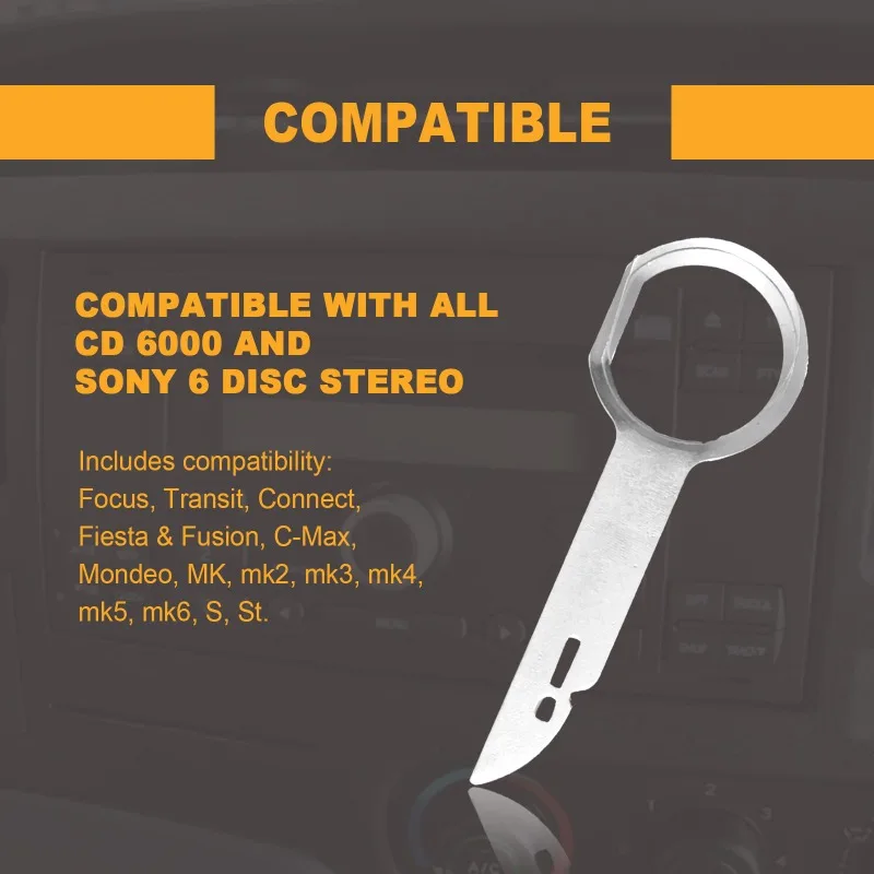 4 шт., инструмент для снятия автомобильного радио, стерео экстрактор, штифт для снятия ключа, головное устройство, инструмент для установки аудиосистемы для VW Audi Ford Mercedes Benz Skoda