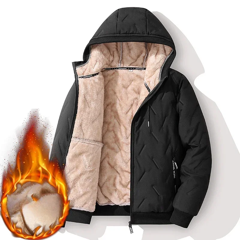 Fleece Coat Padded Jacket with Hat Lightweight Padded Jackets Fleeced Clothing Winter Jackets Warm Thickened Pulsh Coat