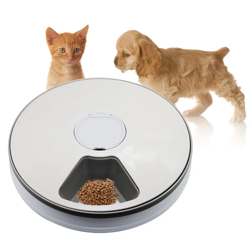 

Automatic Feeder Pet Dog Round Timing Feeder 6 Meals 6 Grids Cat Dog Electric Dry Food Dispenser 24 Hours Feed Pet Supplies