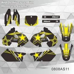 Full Graphics Decals Stickers Motorcycle Background Custom Number Name For SUZUKI RM125 RM250 RM 125 RM 250 1999 2000