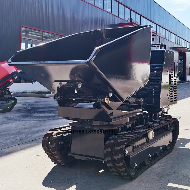 

Mini Dumper Truck Crawler-type with Self-loading 260° Rotation Bucket Transporter Skid Loader