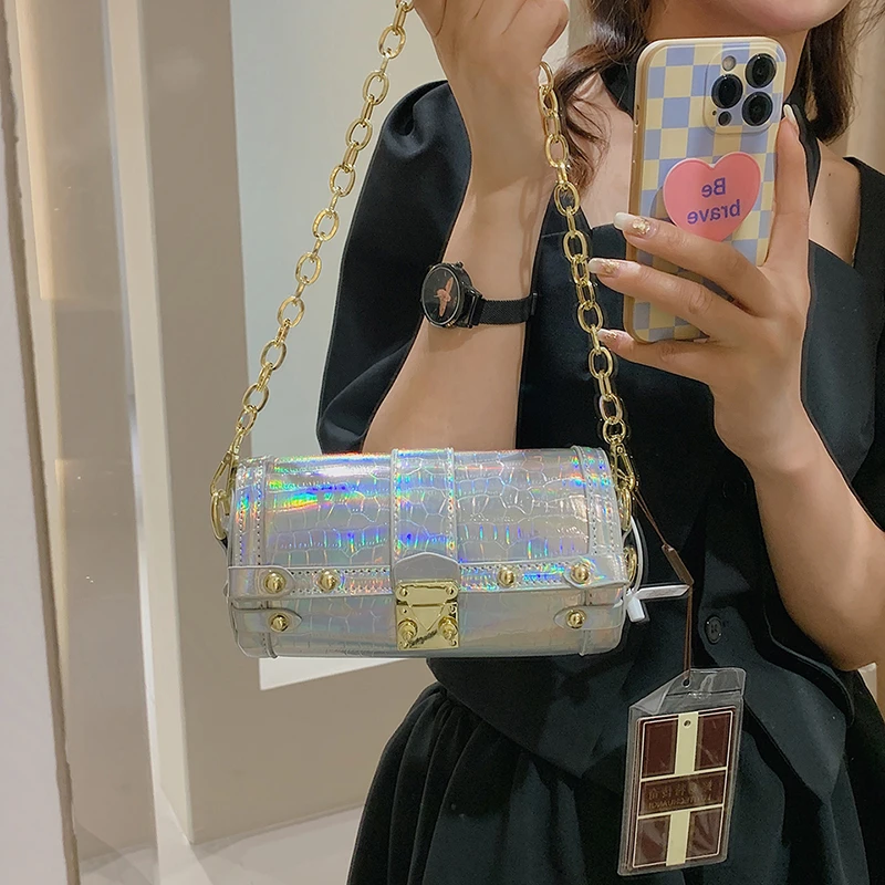 حقيبة كتف كلاسيكية فاخرة بتصميم كلاسيكي من الجلد للنساء، حقيبة يد أنيقة للارتداء اليومي الحديث #3