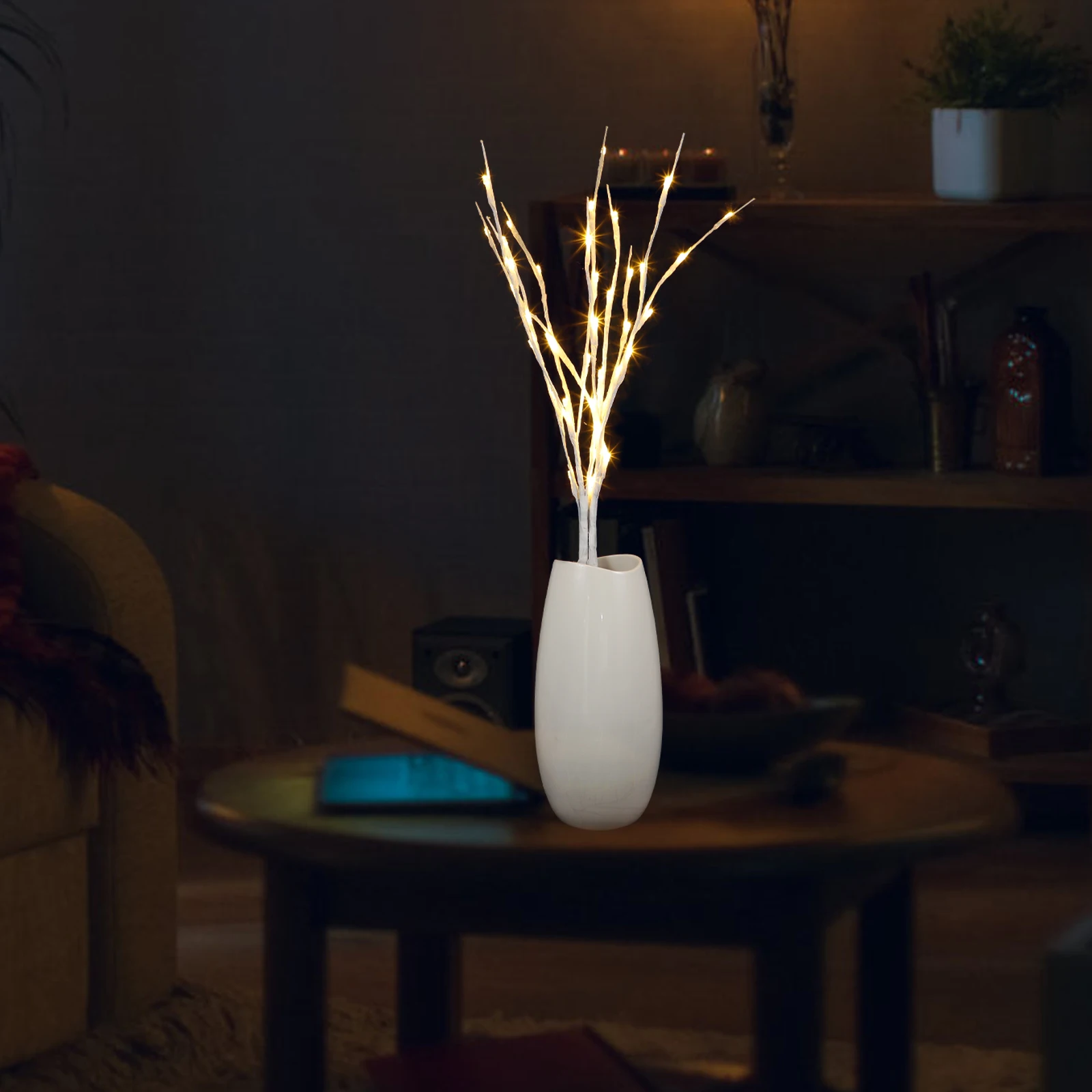 

2Pcs Birch Branches LED Light Branch Tree Lights Excellent Texture Long Lasting Use for Hotels Bars Birch Branches Light