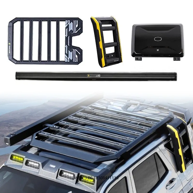 

New Design 4x4 Off-road External Modification 4-pieces Side Ladder Roof Rack Side Bag Side Tent for GWM Tank 500 Accessories