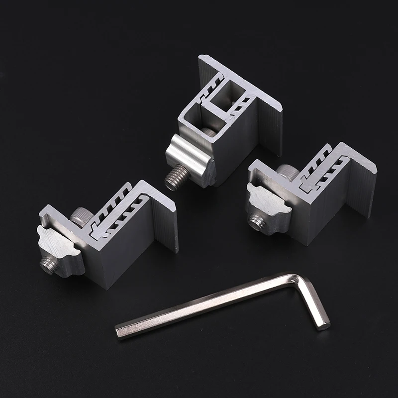 1 PC End Clamp Middle Clamp Silver PV Solar System Installation Racking Fixing Pressure Block Solar Panel Mount Bracket