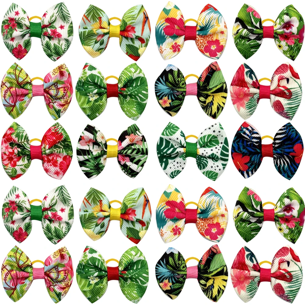 100pcs Bulk Dog Hair Bow Pet Dog Hair Accessories Rubber Band Dog Accessories Pet Supplies Small Dog Bows Dogs Hair Bows